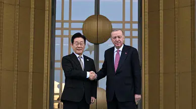 Cumhurbaşkanı Erdoğan, Güney Kore Devlet Başkanı Lee'yi resmi törenle karşıladı
