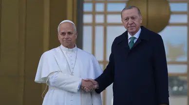 Cumhurbaşkanı Erdoğan Papa 14. Leo'yu resmi törenle karşıladı